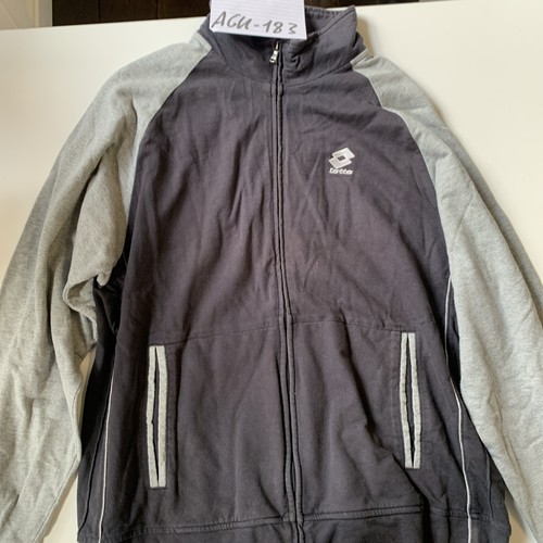 Lotto, Vintage Lotto Colorblock Track Jacket - Black & Grey Full-Zip. AGU-183
