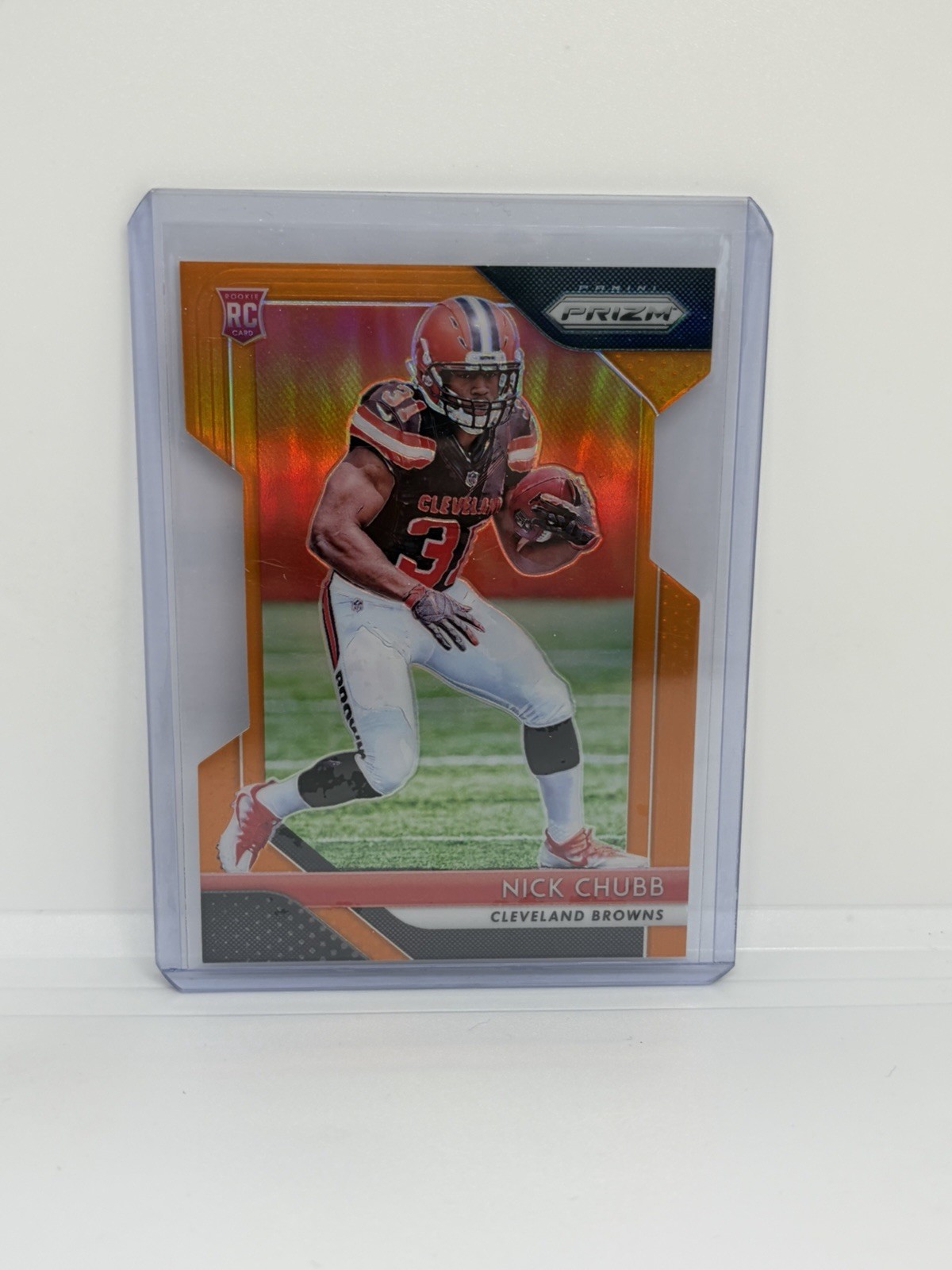 2018 Panini Prizm - #213 Nick Chubb Orange Die-Cut /249 RC