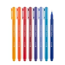 Diversebee Fine Tip Pens, 8 Bible Pens No Bleed Through, Assorted Colors, 0.5Mm