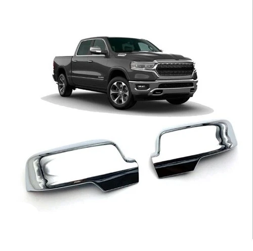 2PCS Chrome Rearview Mirror Side Cover For Dodge Ram 1500 2019-2024