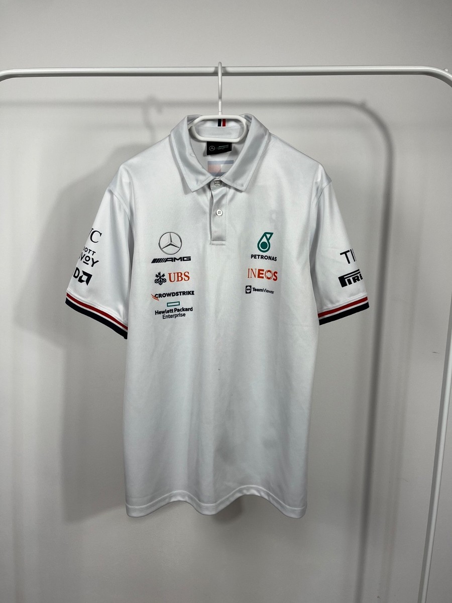 Mercedes AMG Petronas F1 Polo Shirt Tommy Hilfiger Size L Formula