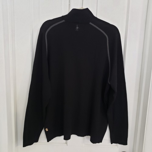 Maglione Smartwool Uomo 1/4 Zip Lana Merino Base Strato Grande Outdoor Sci Lavoro - Foto 6 di 12