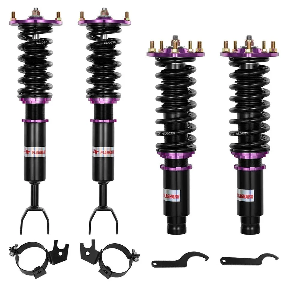 Juego de 4 amortiguadores Coilovers puntales para Honda Prelude 1992 1993 1994 1995-2001 Foto 2 de 4