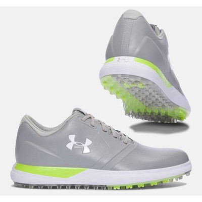 NEW Under Armour UA Performance Spikeless Golf Shoes Steel/Lime Fizz Womens 7