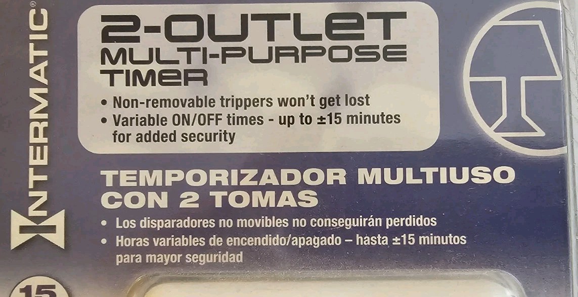 2-Outlet Multi-purpose Intermatic Timer 15A Variable ON/OFF; TN800CH *BRAND NEW*