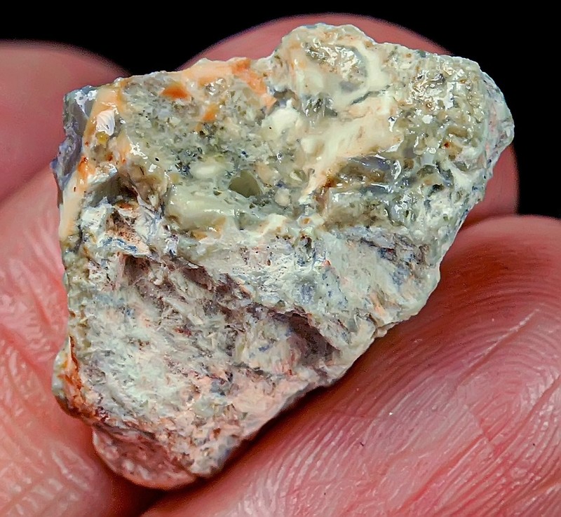 9Ct Natural Australian Lightning Ridge Black Opal Facet Rough Specimen YPW6477