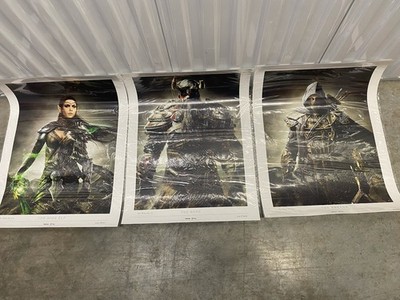 All 3 Elder Scrolls Online Limited Edition Lithograph PAX East 2013 Rare  