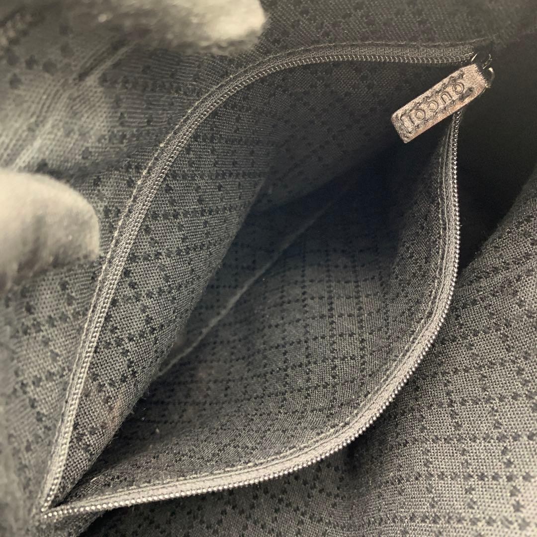 GUCCI GG Suede Gray Shoulder Bag Vintage Leather Crossbody Authentic thumbnail 10