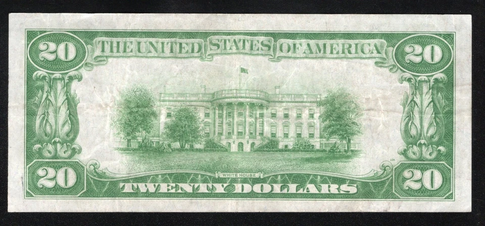 1934 $20 LOW SERIAL NUMBER LIGHT GREEN SEAL FEDERAL RESERVE NOTE Fr 2054-D LGS - Image 3 of 3
