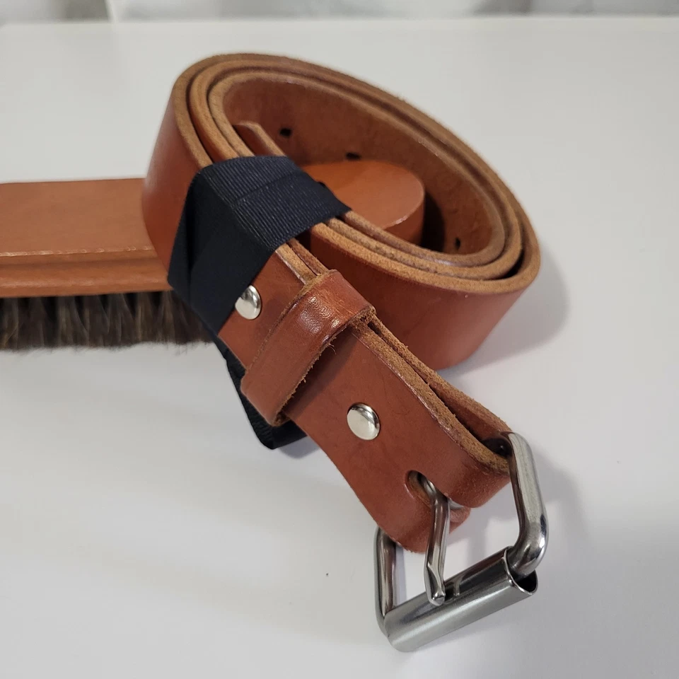 Ремни Hanks мужские The Gunner сверхпрочные кожаные с пряжкой для переноски размер 38 цвет коньяк - Изображение 3 из 4