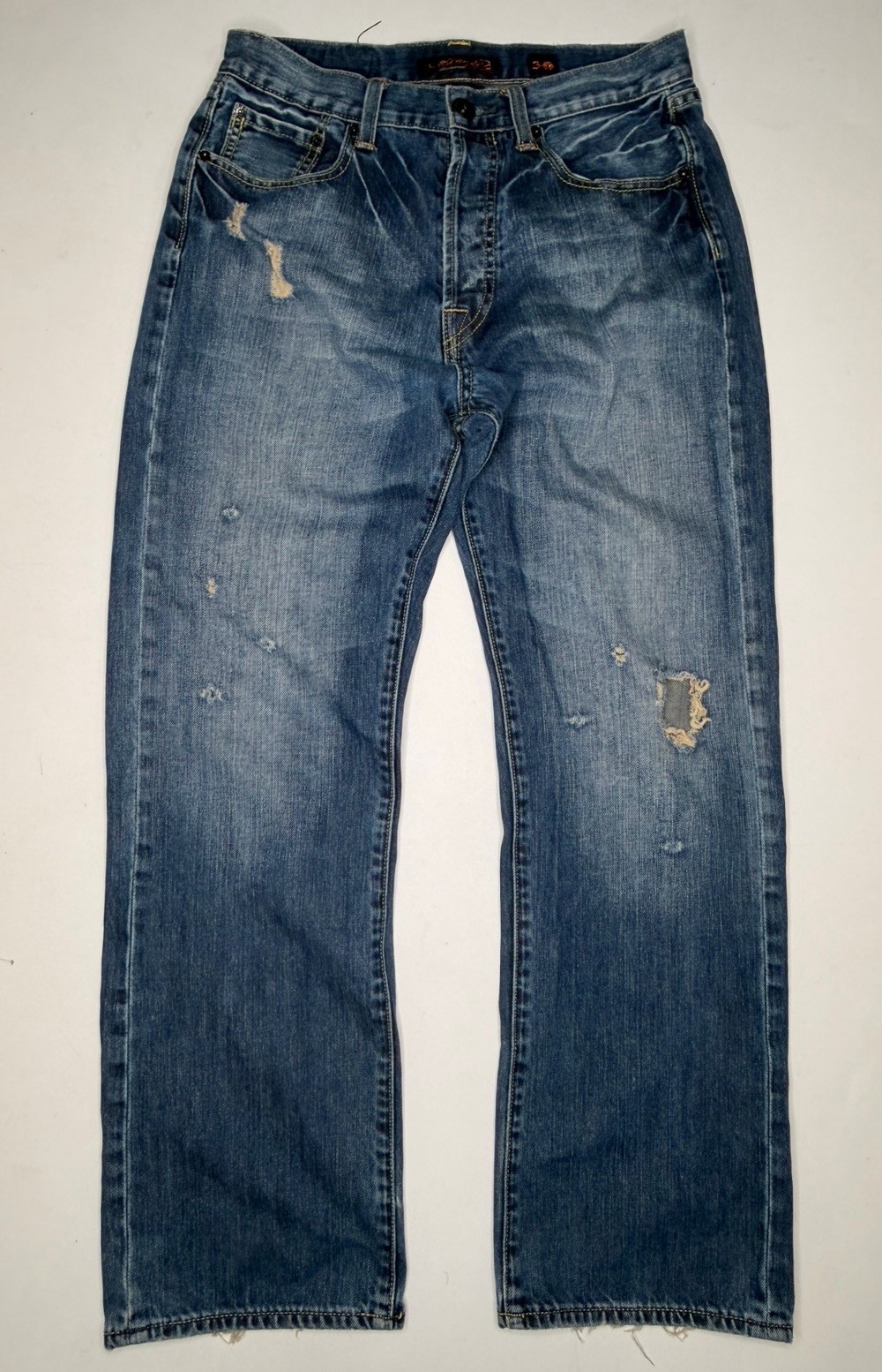 Boot Cut Blue Distressed Denim 30 X 30