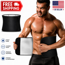 Men Waist Trimmer Belt Sweat Wrap Slimming Tummy Stomach Weight-Loss Fat Burner
