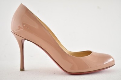 Christian Louboutin Dolly Pump 85 Blush Nude Patent Leather