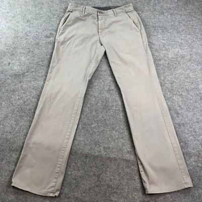 AG Mens Chino Pants 32 Gray Straight Leg Essential Stretch Twill Made in USA