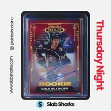 2021 UPPER DECK STATURE #198 COLE SILLINGER ROOKIE AUTO RED /35