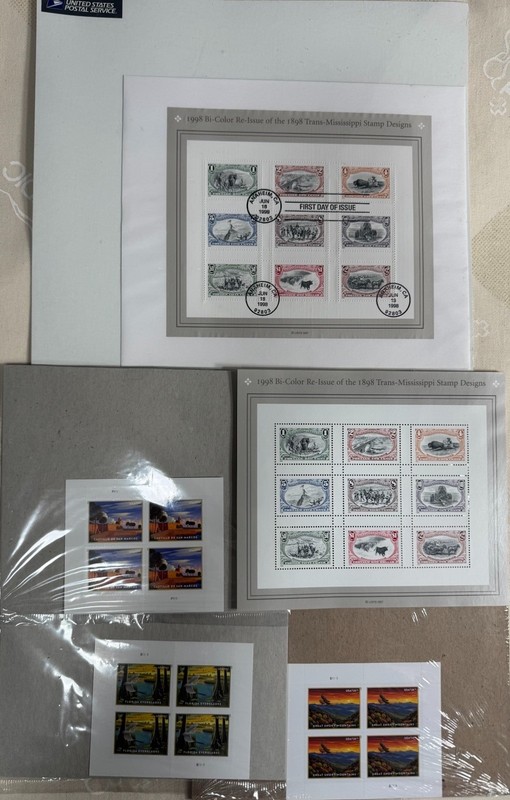 US Postage Stamps $300+High Face Value Airmails,Panes,Plate Blocks,Trans-Missipp