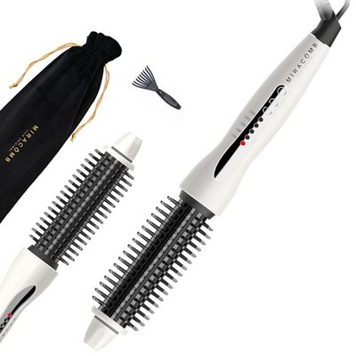 Professional Hair Curler Straightening Brush | Ceramic Heated Round Brush | 1...