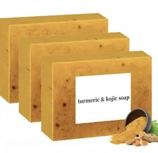 Tumeric + Kojic Acid Brightening Cleansing Bar Soap For Acne And Dark Marks 100g