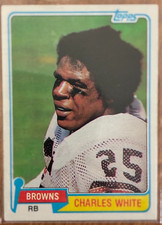 1981 Topps Charles White Rookie card. rookie card picture