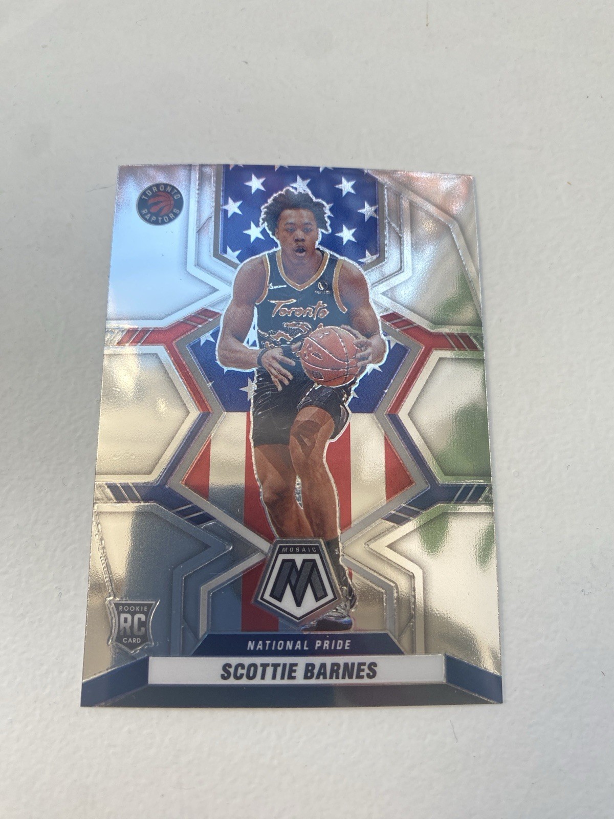 Scottie Barnes 2021-22 Panini Mosaic National Pride Rookie Card RC # 257 Raptors