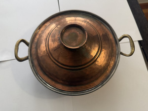Vintage Copper Cooking Pot unmarked, no logo or brand