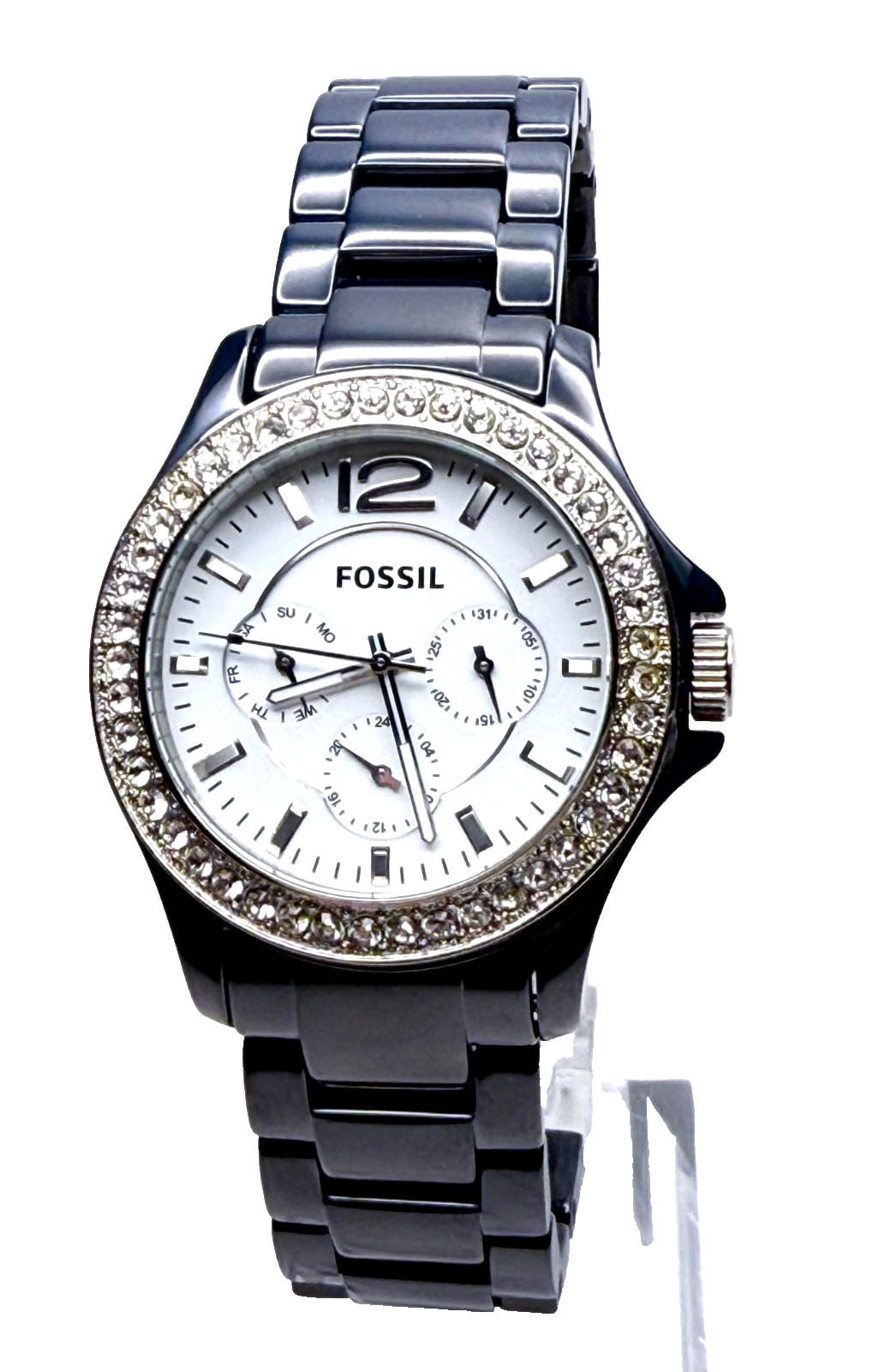 FOSSIL RILEY CE1045 MULTI-FUNCTION BLUE CERAMIC B… - image 11