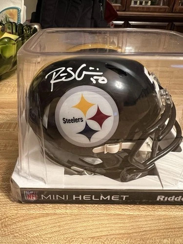 Pittsburgh Steelers Autographed Mini Helmet BAS Authenticated Original Football