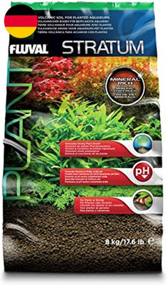 Fluval Stratum, Bodengrund Fuer Aquarien, Fuer Pflanzen Und Garnelen, 8Kg