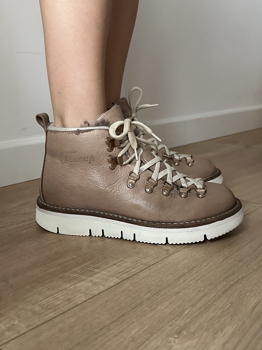 Fracap Womens Boots Beige Fur Size 38