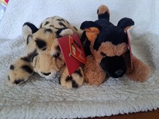 2020 FAO Schwarz German Shepherd Realistic Puppy Dog Plush  Cheetah Pup