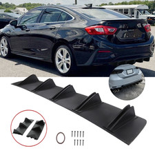 Rear Diffuser Fins Bumper Splitter Spoiler Lip Matte Black For Chevrolet Cruze
