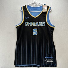Nike Dri Fit Angel Reese #5 Chicago Sky Explorer Edition Black Jersey Size L