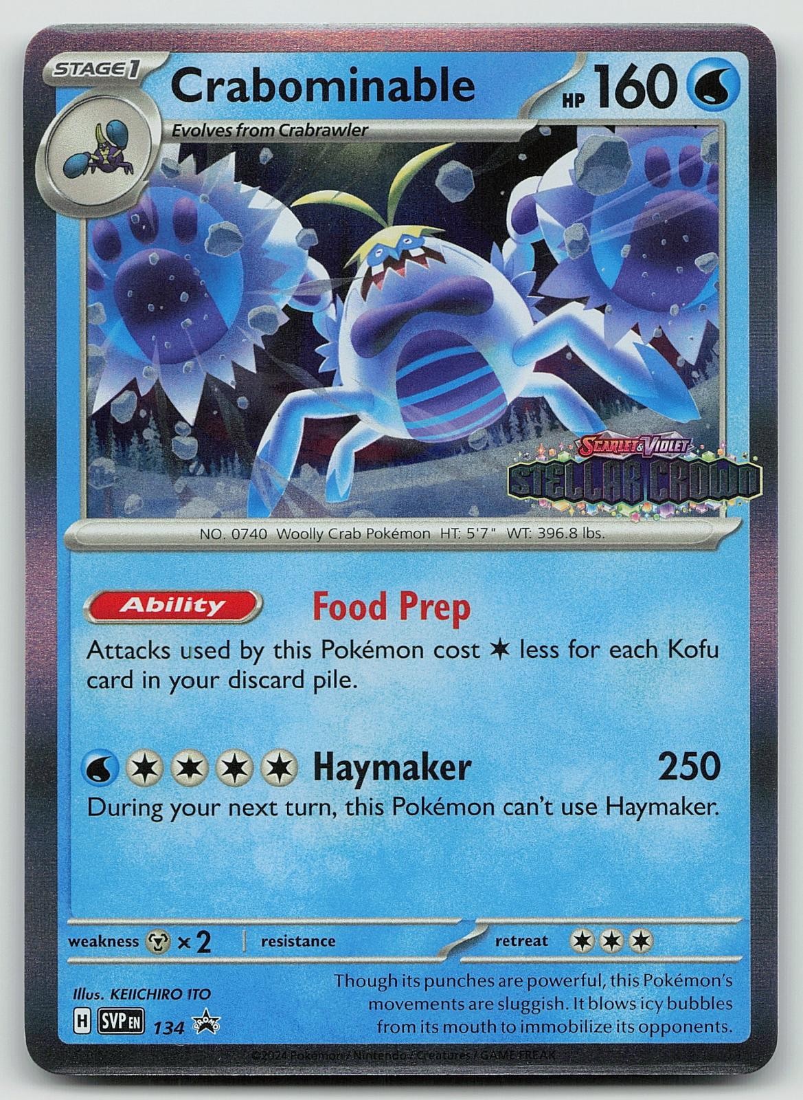 Pokemon Crabominable 134/142 Scarlet & Violet Promo Promo Holo NM