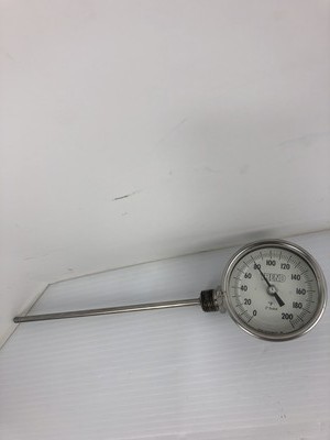 Trend Instruments 3204B Bimetal Thermometer 0-200°F 3'' Face 9'' Probe