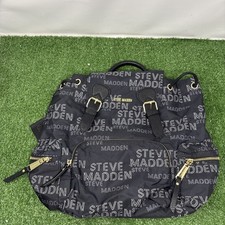 Preowned Steve Madden Bsolly Print Backpack Black