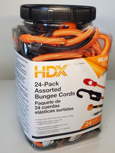 HDX 24-Pack Assorted Bungee Cords Value Pack