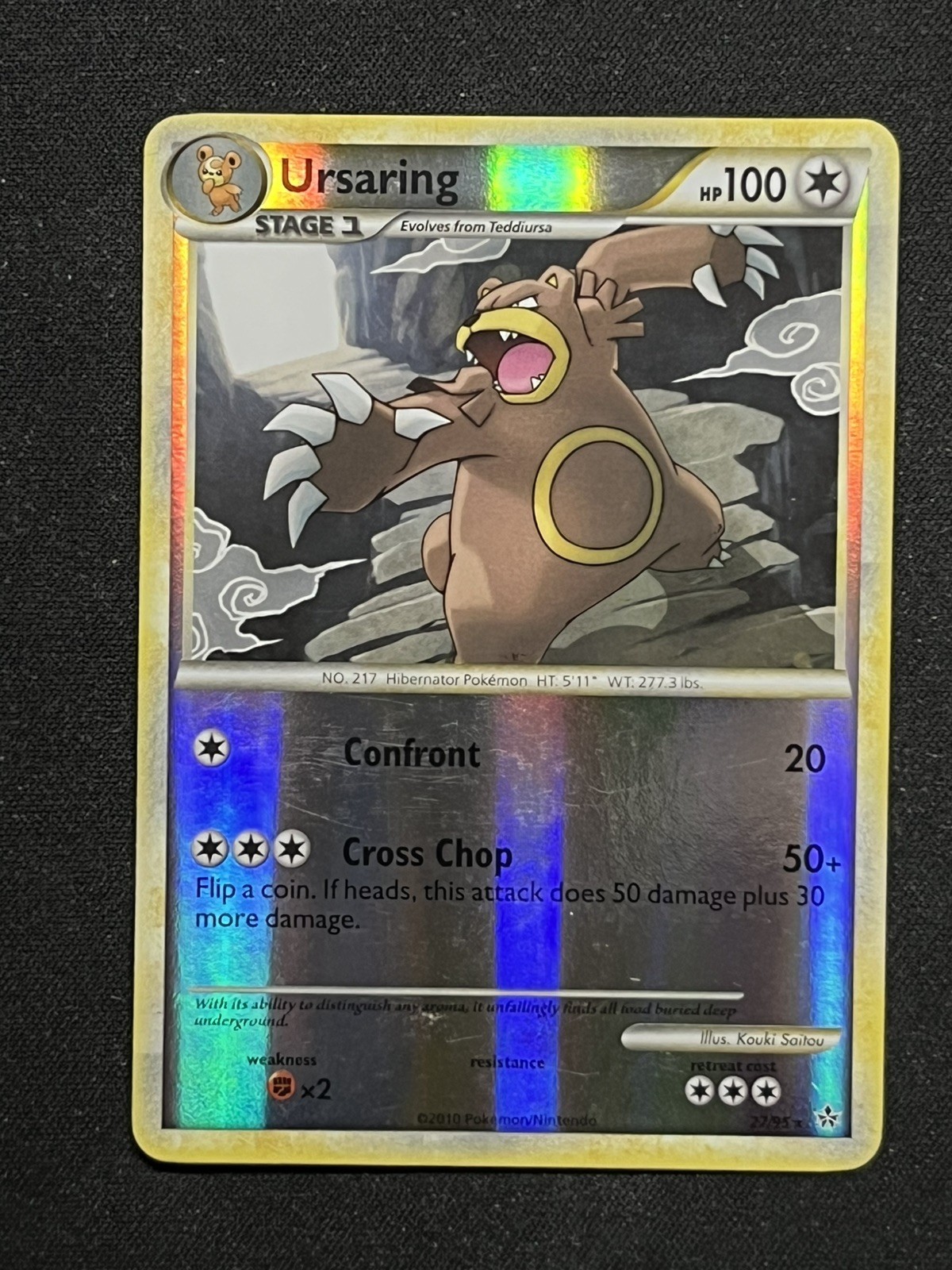 Pokémon TCG Ursaring Unleashed 27/95 Reverse Holo Rare LP See Photos 2010