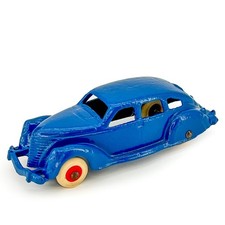 Vtg 30s HUBLEY Cast Iron Lincoln ZEPHYR Car Toy Art Deco Man Cave Prewar NICE