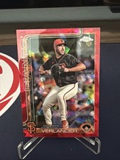 2025 Topps Chrome Sapphire Justin Verlander #242 Red Refractor /5