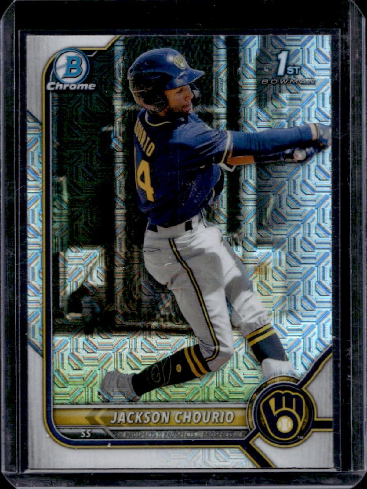 2022 Bowman Mega Box Jackson Chourio Mojo Refractor #BCP-79 Brewers