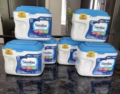 6 Similac Advance Infant Baby Formula 0-12 Months OptiGRO Exp 03/01/2028+ 20.6Oz
