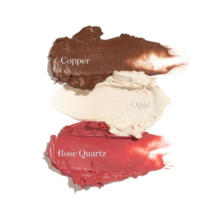 OGEE Crystal Contour Collection Face Stick Trio Copper, Rose Quartz, Opal - Image 3 of 4