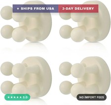 4 pcs Silicone Toothbrush Holder Multi-Function Hook Waterproof self Adhesive Si