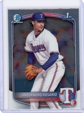 ALEJANDRO ROSARIO 2025 BOWMAN CHROME 1ST BOWMAN #BCP-125 TEXAS RANGERS