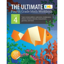 The IXL Ultimate 4Th Grade Math Workbook, Activity Book for Kids Ages 9-10 Cover