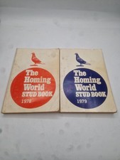 The Homing World Stud Book 1978 1979 Vintage Racing Pigeon Books Pair
