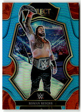 Panini WWE Select 2023 No. 125 Roman Reigns Blue Prizm 107/199