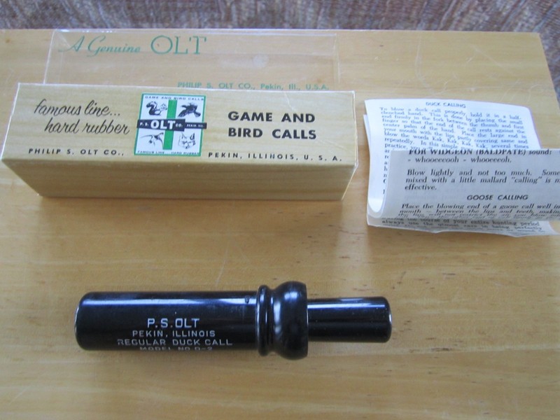 Vintage P.S. Olt D-2 Pekin, Illinois Regular Duck Call New Old Stock in the Box