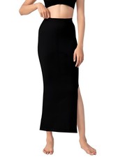 Sanskriti Nylon Saree Petticoat Underskirt Stretchable Waist Long Fit