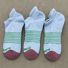 3 Pairs Women's Honeycomb Solid Ankle Socks Size Med 8-10.5 Light blue BOMBAS